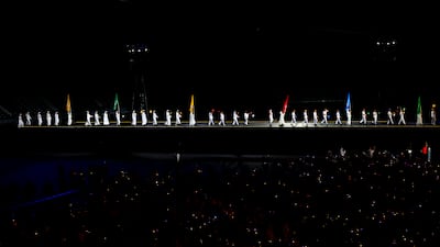 The Open Masters Games 2026 get under way at Zayed Sports City in Abu Dhabi. Ahmed Ramzan/The National