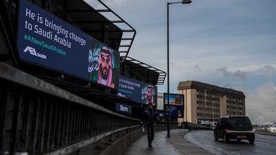 London was plastered with posters of Saudi Crown Prince Mohammed bin Salman ahead of his three day trip to the UK this past week.
