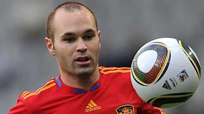 Spain's Andres Iniesta managed an hour's playing time against Saudi Arabia as he continues his return to full match fitness.