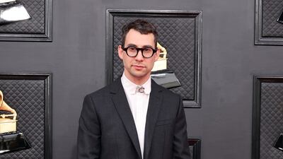 Jack Antonoff, wearing a black suit. AFP
