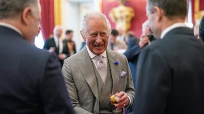 King Charles III during a reception in London ahead of the Ukraine Recovery Conference. PA