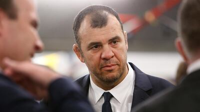 Australia coach Michael Cheika looks on during the Australia Wallabies squad announcement at Suncorp Stadium on May 30, 2018 in Brisbane. Jono Searle/Getty Images