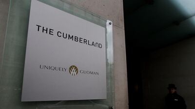 The Cumberland Hotel in London where three Emirati women were brutally attacked in their hotel room by an intruder wielding a hammer. AFP