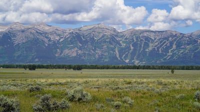 Jackson Hole, one the most famous ski resorts in the US, is 10 minutes from the centre of Jackson. Willy Lowry / The National