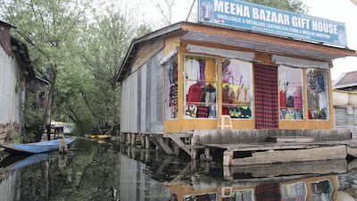 A handicrafts shop on Dal Lake, named after Delhi's historic Meena Bazaar. Priti Salian for The National