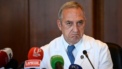 Francesco Vaia, health director of Italy's National Institute for Infectious Diseases, where three patients with monkeypox are being treated. EPA