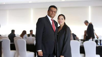 Bijay and his wife Anuradha B Shah runs the Middle East’s Business Network International franchise. Pawan Singh / The National