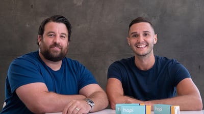 Kristian Stinson and Charles Wright, co-founders of Dubai start-up Hopi, resented spending a fortune on contact lenses and sourced cheaper premium alternatives from Taiwan. Courtesy Hopi