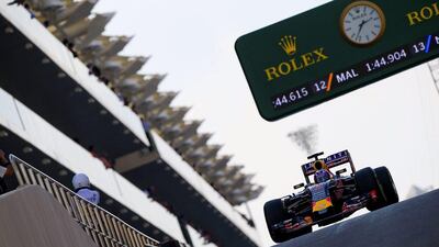 Australian Formula One driver Daniel Ricciardo of Red Bull Racing shown during the third practice session last Saturday at the Abu Dhabi Grand Prix. Srdjan Suki / EPA / November 28, 2015