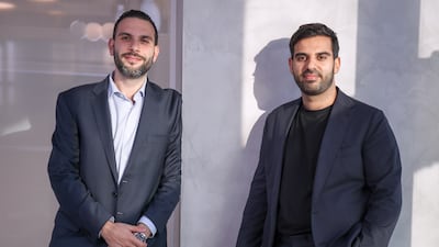 Bilal Abou-Diab (left) and Sami Abdul Hadi, co-founders of digital wealth management platform Vault. Victor Besa / The National