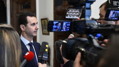 Syrian president Bashar Al Assad on January 9, 2017, tells journalists in Damascus, that he is prepared to "negotiate everything" at talks set to take place in Kazakhstan from January 23. Photo: SANA via AP