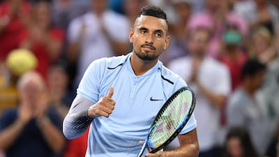 Nick Kyrgios produced an impressive performance to beat Ryan Harrison in the Brisbane International final on Sunday. Darren England / EPA