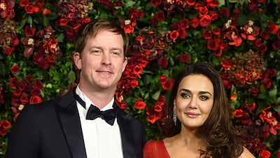 Preity Zinta and husband Gene Goodenough. AFP