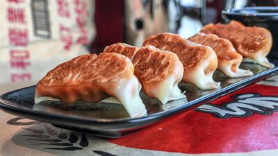 Duck gyoza, also on the menu.