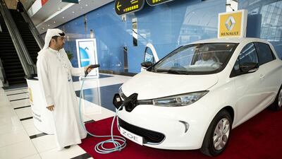 The Renault Zoe is one of the cars that qualifies for a green auto loan. Christopher Pike / The National