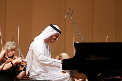 Emirati composer Hamad Al Taee has developed a special rendition of the national anthem. Photo: Zayed National Museum