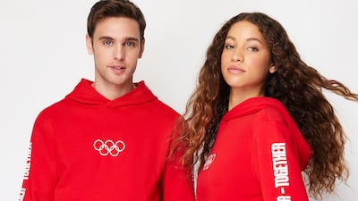 The Olympic Collection comprises t-shirts, polo shirts, shorts, dresses, hoodies, baseball caps, bucket hats, beach towels and tote bags