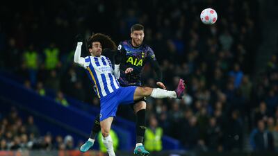 Marc Cucurella - 7: Spaniard's positional skills were spot in first half as headed away several dangerous balls into box. Dangerous cross himself into Spurs box just after break and pulled shot wide with 12 minutes left. Comfortably Brighton’s best player. Getty