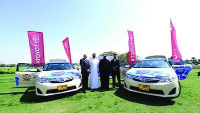 Cars Taxi now has a fleet of hybrid Toyotas. Photo courtesy of Al-Futtaim