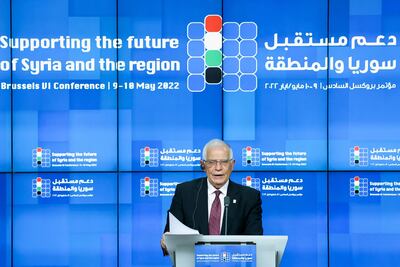 EU foreign policy chief Josep Borrell said the bloc would not fund Syria's reconstruction without progress on a diplomatic solution. AFP