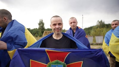 Ukrainian prisoners of war after their release in a swap deal, enabled by the UAE. Reuters