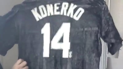 A shirt that was hung is seen frozen during subzero temperatures carried by the polar vortex in Chicago. Reuters