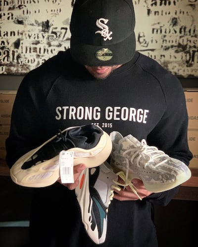 Collector Foundamatch Marvs says he's going to hold on to his collection of Yeezys and sell them 'when the price is right'. Photo: Foundamatch Marvs