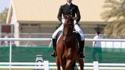 Farah al Khojai and her horse Donna Bellissima perform.