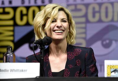 Jodie Whittaker at Comic Con yesterday. AFP
