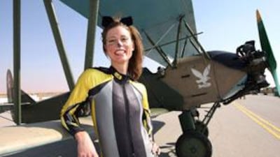 Cerina Rydälv is performing as part of the Skycats acrobatic team at the Al Ain Aerobatic Show, which runs until Saturday.