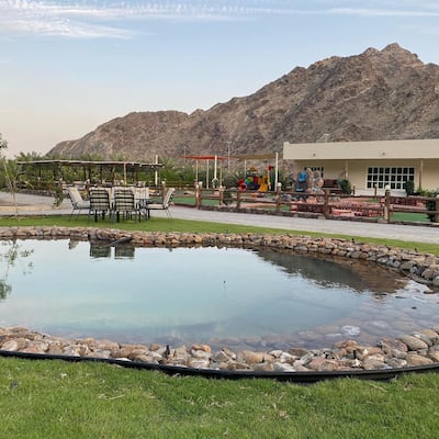 This family-friendly retreat in Fujairah is nestled in the mountains in Masafi. Courtesy Hidden Valley Resort / Facebook