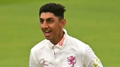Shoaib Bashir has made just six senior red-ball appearances for Somerset. Getty Images
