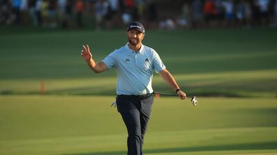Jon Rahm of Spain is leading the DP World Tour Championship by two strokes. Getty Images