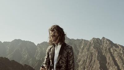 Braving the elements: shirt, Dh3,300; trousers, Dh4,250; jacket Dh10,000, all from Gucci Photography by Mann at Things by People; Fashion director Sarah Maisey; Stylist Hafsa Lodi; Make-up Sharon Drugan at Things by People; Hair Jehnna Mahoney at Things by People; Model Jaffer at Wilhemina Dubai; Photographer’s assistant Macky.