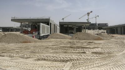 Construction is ongoing for the Oberoi Hotel that will be a part of Al Zorah. Sarah Dea / The National