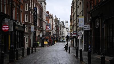 Deserted streets around Soho in London, Britain. The UK government is preparing to announce the lifting of third UK lockdown. British Prime Minister Boris Johnson is set to deliver a speech to outline the easing of lockdown restrictions. EPA