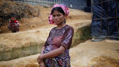 Dilder Begum, 25, and nine months pregnant, one of at least 600 Rohingya women due to give birth refugee camps in the Cox's Bazar area of Bangladesh. Adnan Abidi / Reuters