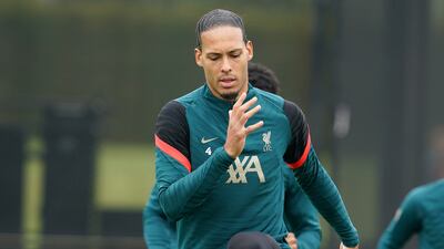 Virgil van Dijk at the AXA Training Centre in Liverpool. PA
