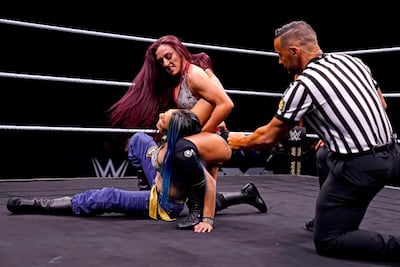 NXT UK women's champion Kay Lee Ray in action. Courtesy WWE