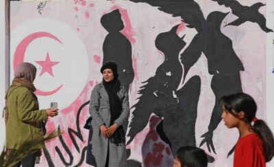 Tunisians gather to commemorate the 11th anniversary of the start of the 2011 revolution in Sidi Bouzid, the stronghold of the Tunisian revolution. AFP