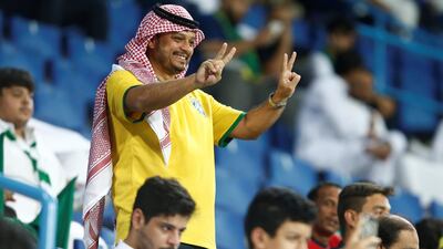 A Brazil fan before the match. Reuters