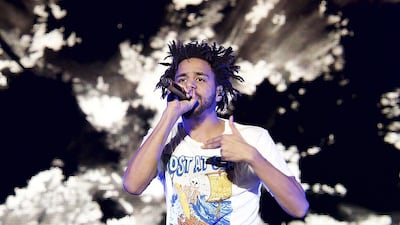 J Cole will replace Kendrick Lamar for the F1 after race show on Friday. Vidhyaa / The National