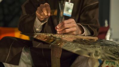 Artisans participate in the Moroccan Heritage Week exhibition at the Abu Dhabi National Exhibition Centre (ADNEC). Mohamed Al Hammadi / Crown Prince Court - Abu Dhabi