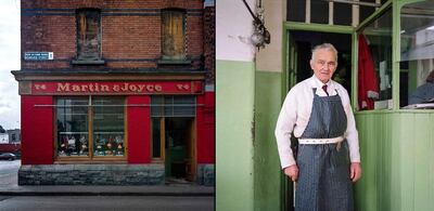 Patrick Gallagher of Martin and Joyce butchers on Dublin's Benburb Street in 1992. David Jazay