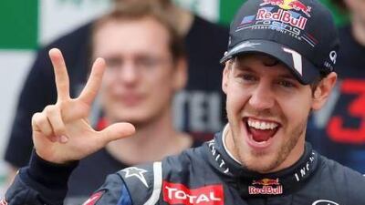 Red Bull Formula One driver Sebastian Vettel, of Germany, celebrates winning the world championship with his team after the Brazilian F1 Grand Prix at Interlagos circuit in Sao Paulo last November. Vettel became Formula One's youngest triple world champion at the age of 25. Paulo Whitaker / Reuters