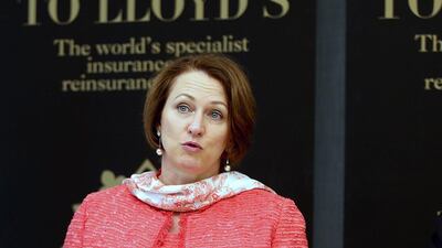 Inga Beale, the Lloyd’s of London chief executive, says the company wants to take advantage of the infrastructure growth that is going on in the region. Satish Kumar / The National