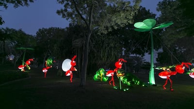 Skilled artisans have created several experiences that will take visitors from the wildebeest migration of the Kenyan Masai Mara to the tulips of the Netherlands. Reem Mohammed / The National