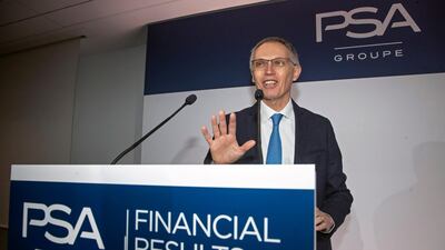 Carlos Tavares, chief executive of PSA Groupe, is set to take charge of the world's fourth-largest car maker if shareholders vote for a merger with Fiat Chrysler on Monday. The new company will be known as Stellantis. AP Photo