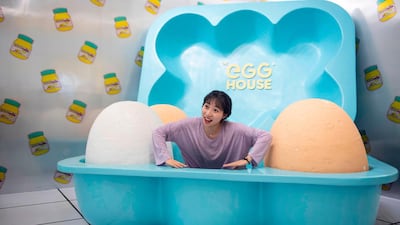 'The Egg House' is Xu Biubiu's second installation -- the first was in New York and another is planned for Los Angeles in November AFP