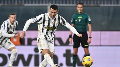 16) A penalty for Ronaldo against Genoa on December 13. AFP